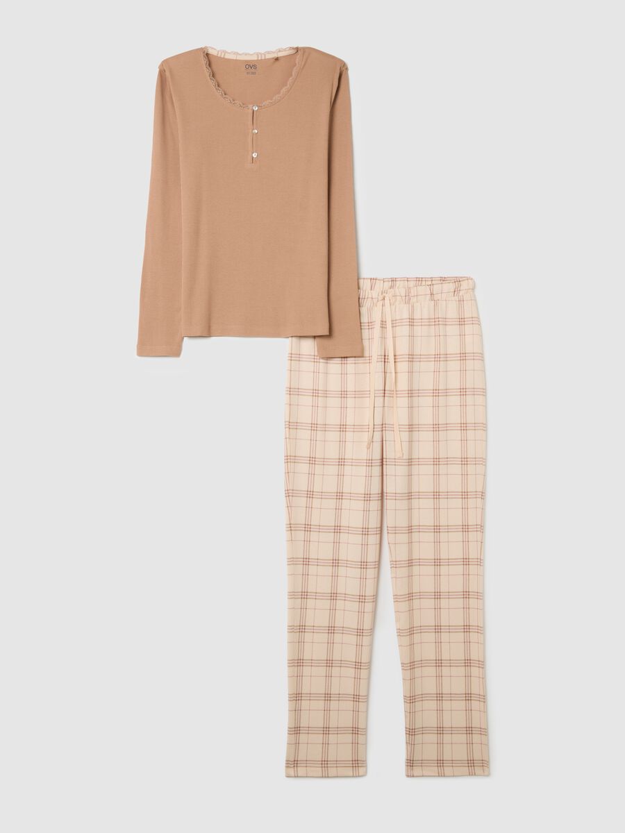 Beige pure cotton pyjamas regular fit_4