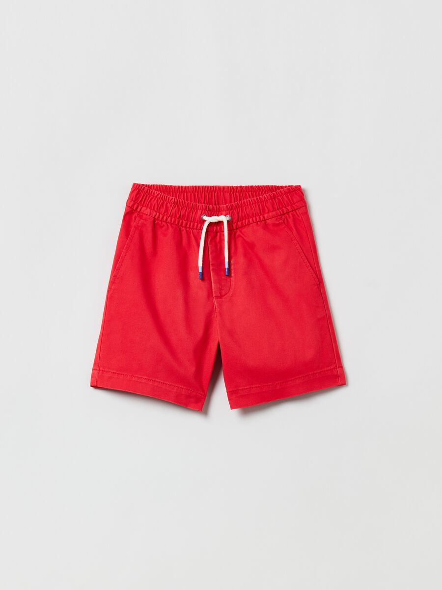 Woven shorts with drawstring_0