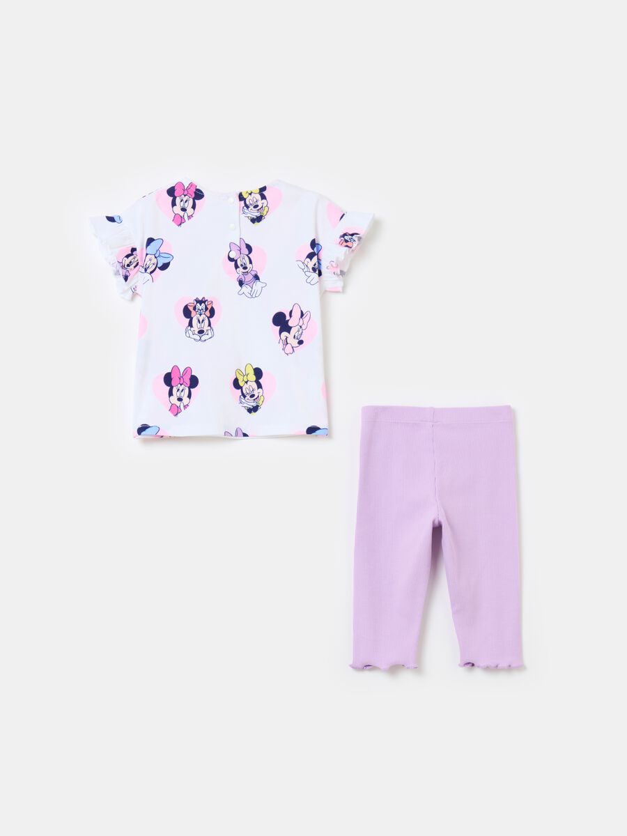 Jogging set con stampa Minnie e cuori_1