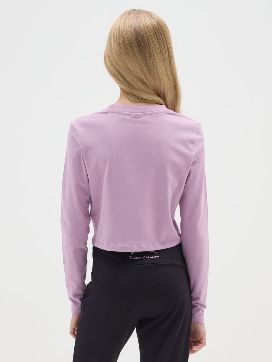 Maglietta da ragazza in cotone elasticizzato rosa regular fit con logo Everlast_1