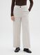 Regular fit beige corduroy trousers_1