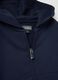 Girls' blue hooded zip sweatshirt in pure cotton regular fit_2