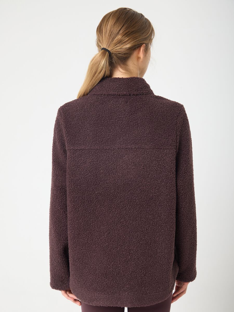 Giacca sherpa con tasche trapuntate a contrasto ALTAVIA STUDIO_2