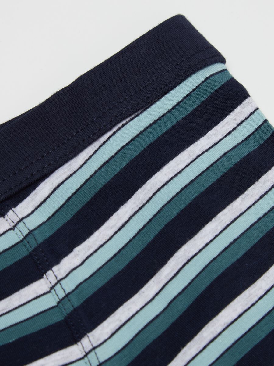 Stretch cotton boxer shorts with striped pattern_3