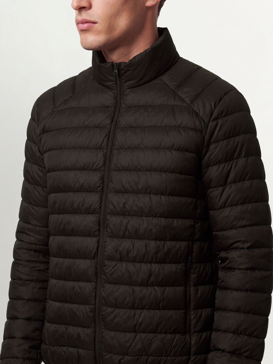 Brown Ultralight Padded Jacket, Regular Fit with Zip_2