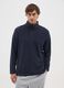Blue Fleece Half-Zip Sweater_1