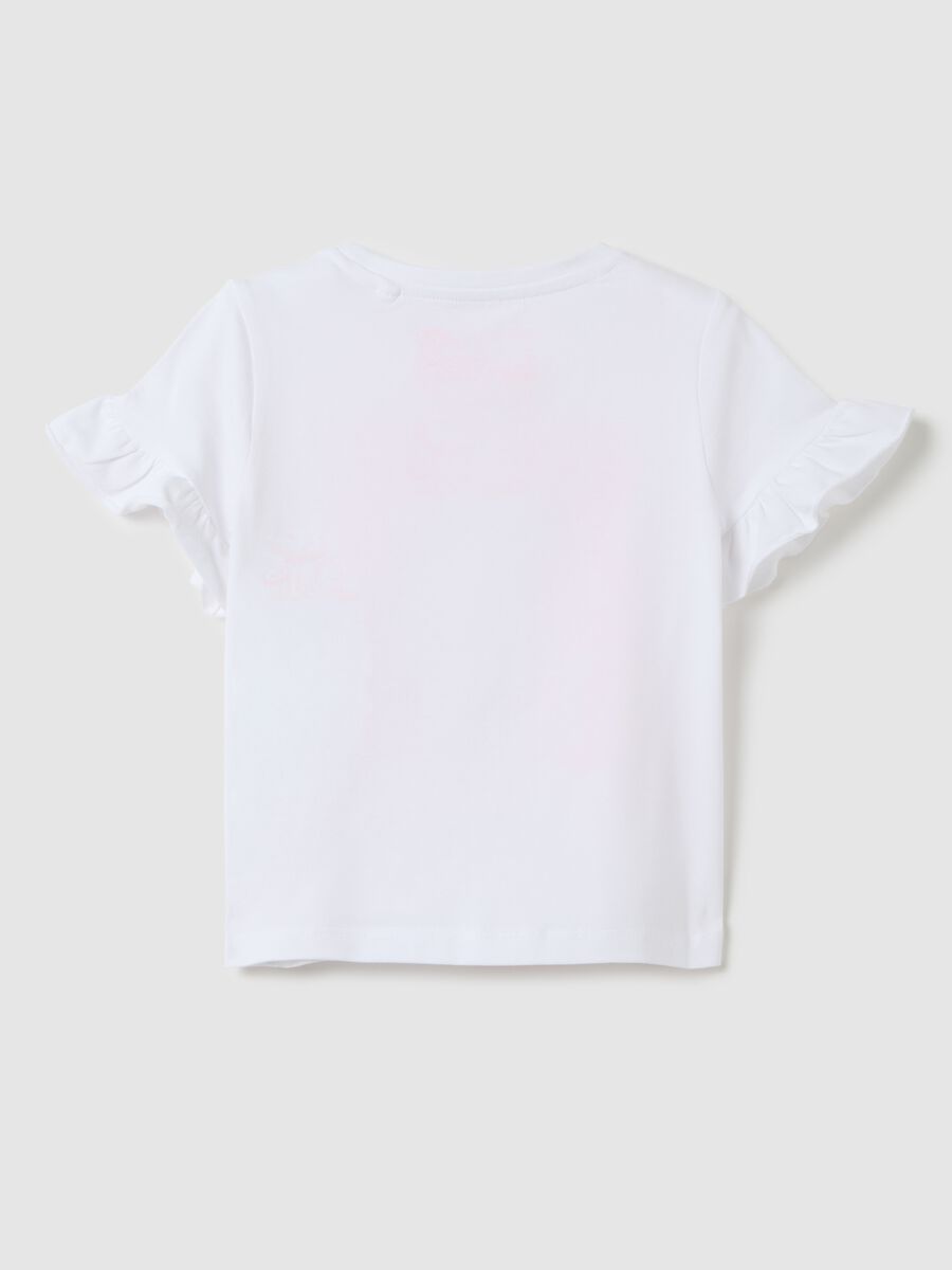 White T-shirt with pink writings Love Therapy_1