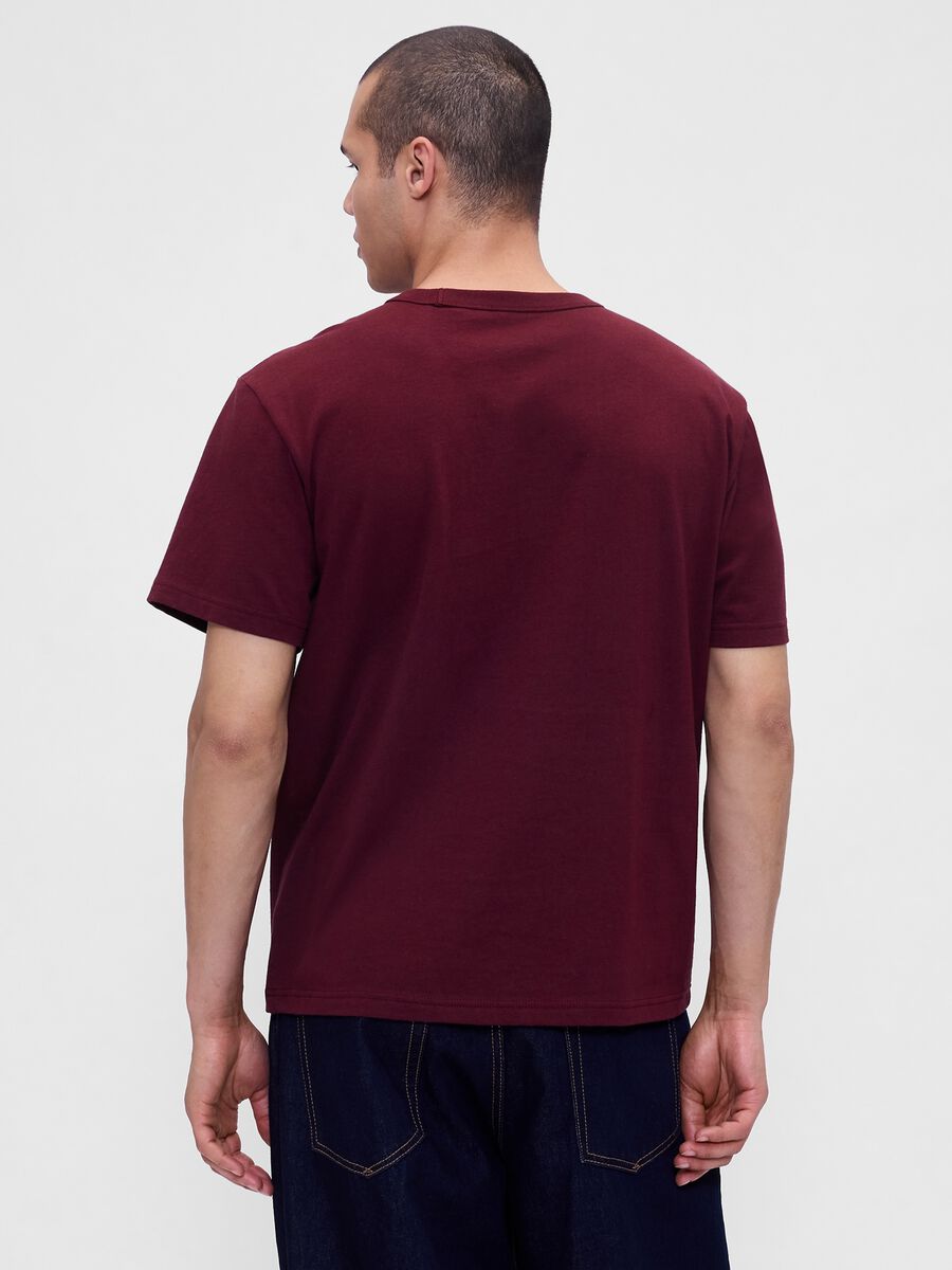Burgundy Cotton T-shirt_2