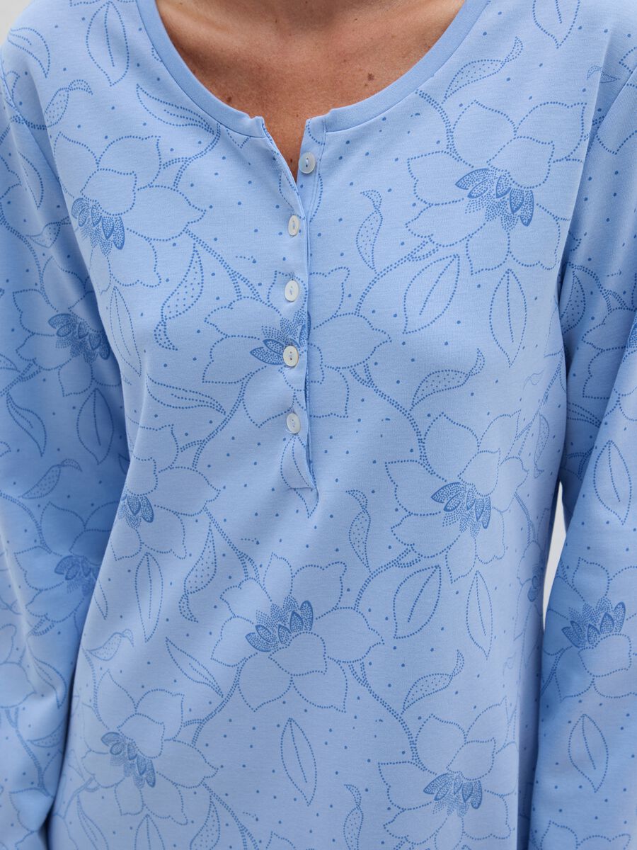 Light blue pure cotton nightdress_3