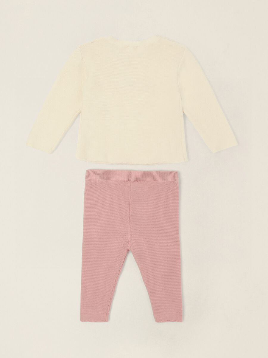 White and pink pure cotton baby girl set_3