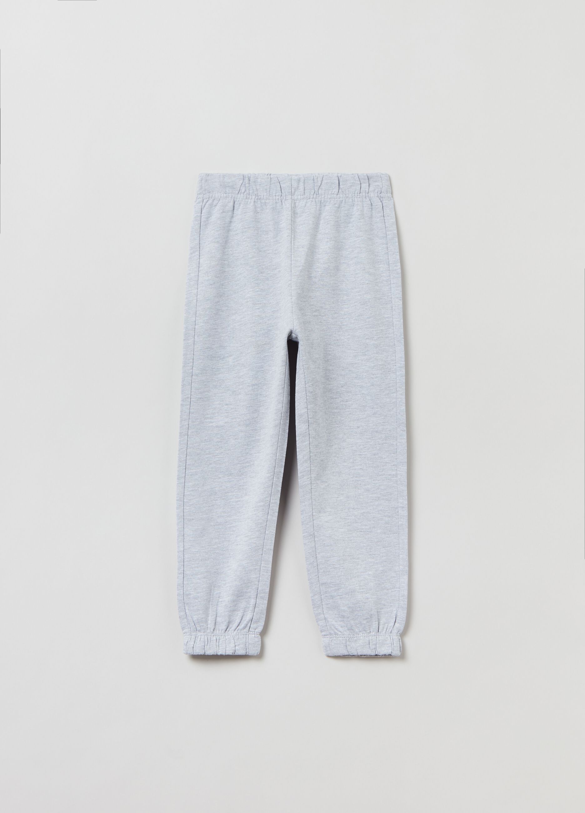 Joggers in felpa con profili elasticati_0