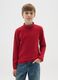 Boy's red pure cotton jumper regular fit_0