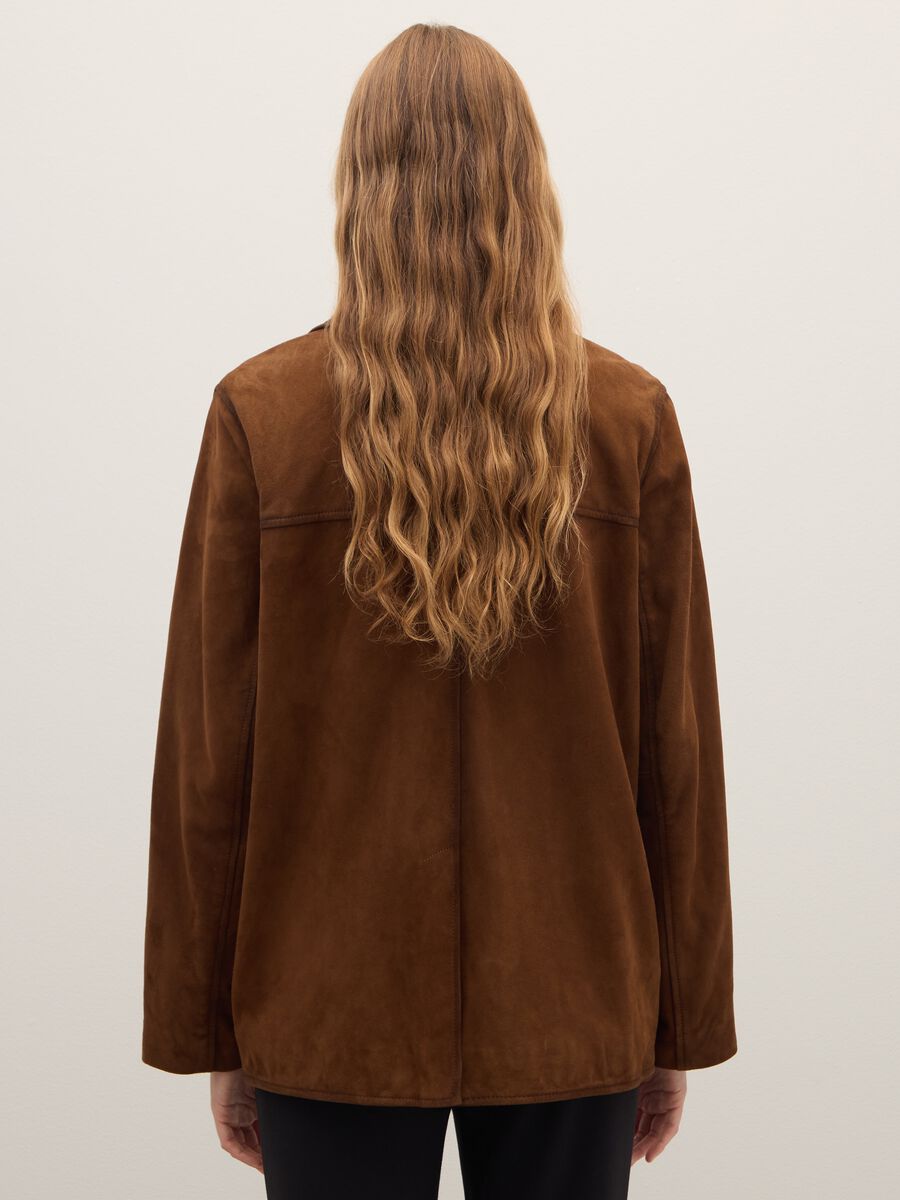 Blazer marrone in vera pelle_3