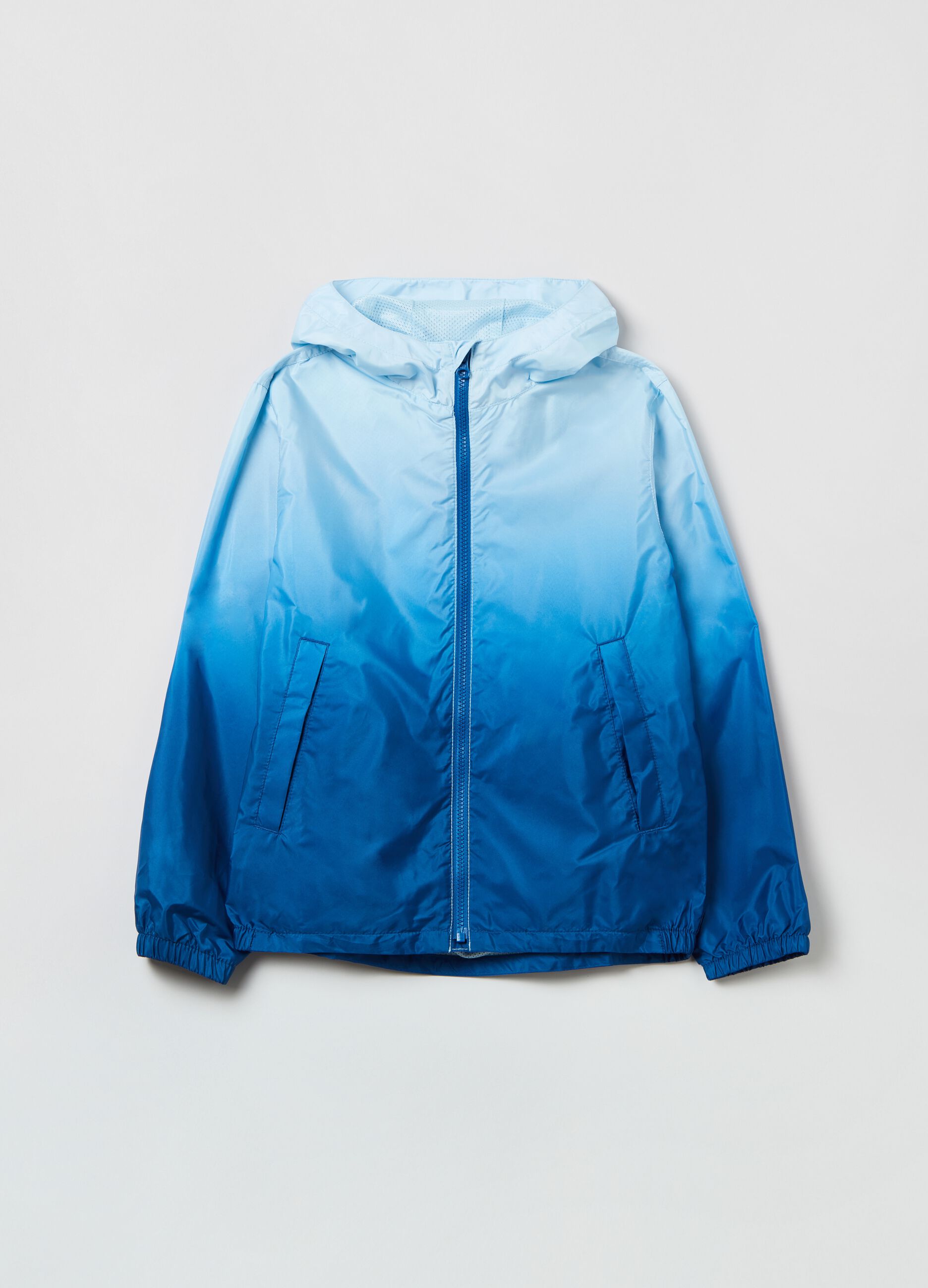 Full-zip jacket with degradé effect