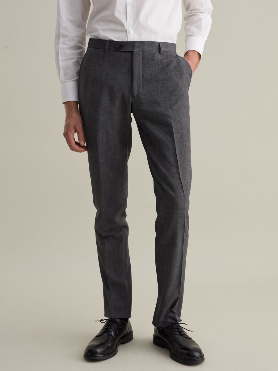 Pantalone easy fit melange_3