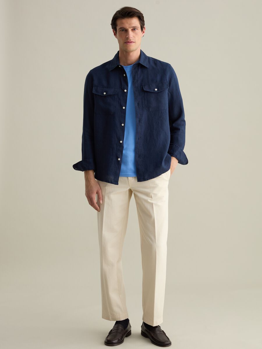 Regular-fit shirt in linen_1
