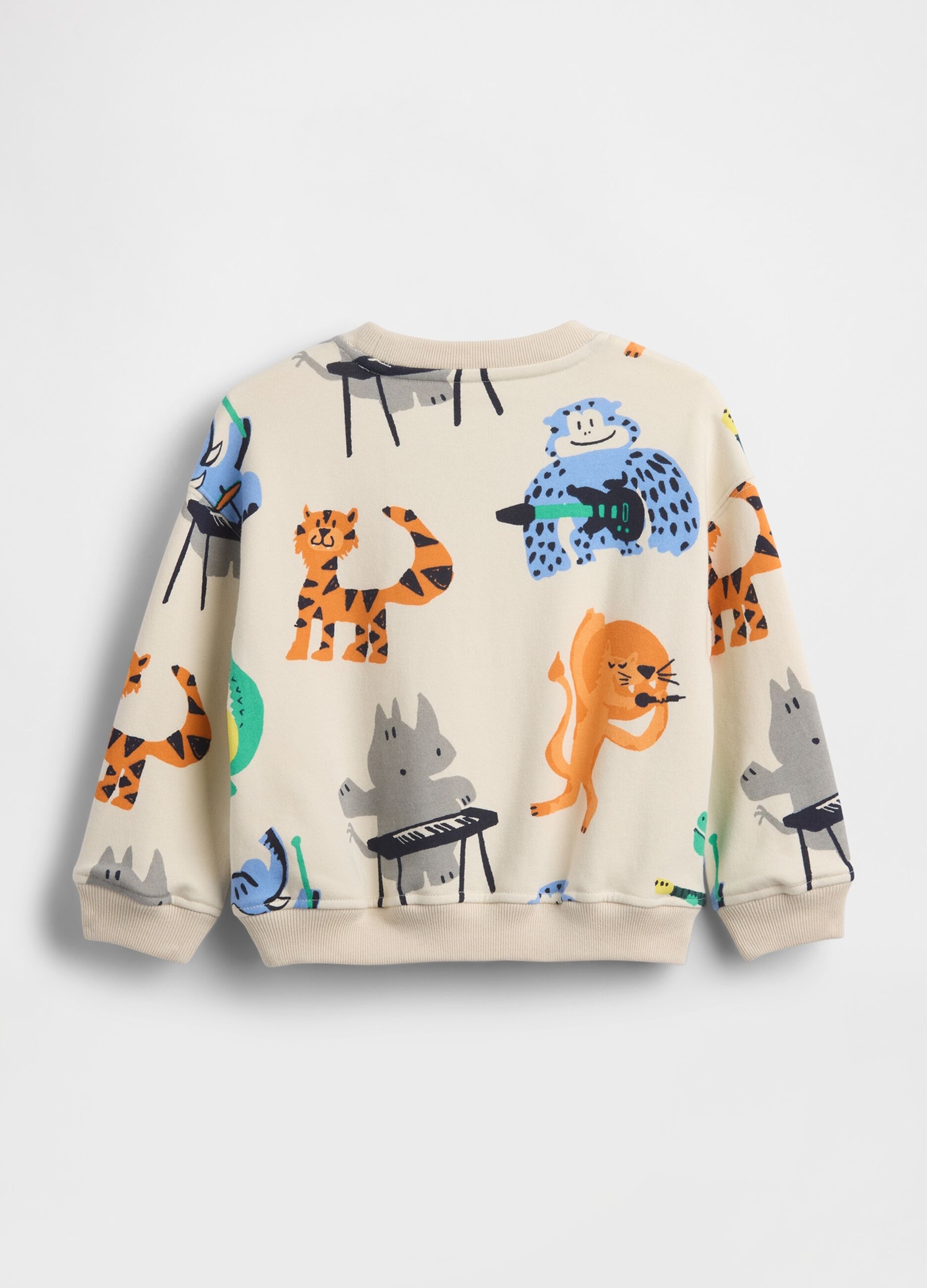 Cotton-blend sweatshirt with print