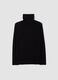 Black stretch viscose top with raised neckline, regular fit_6