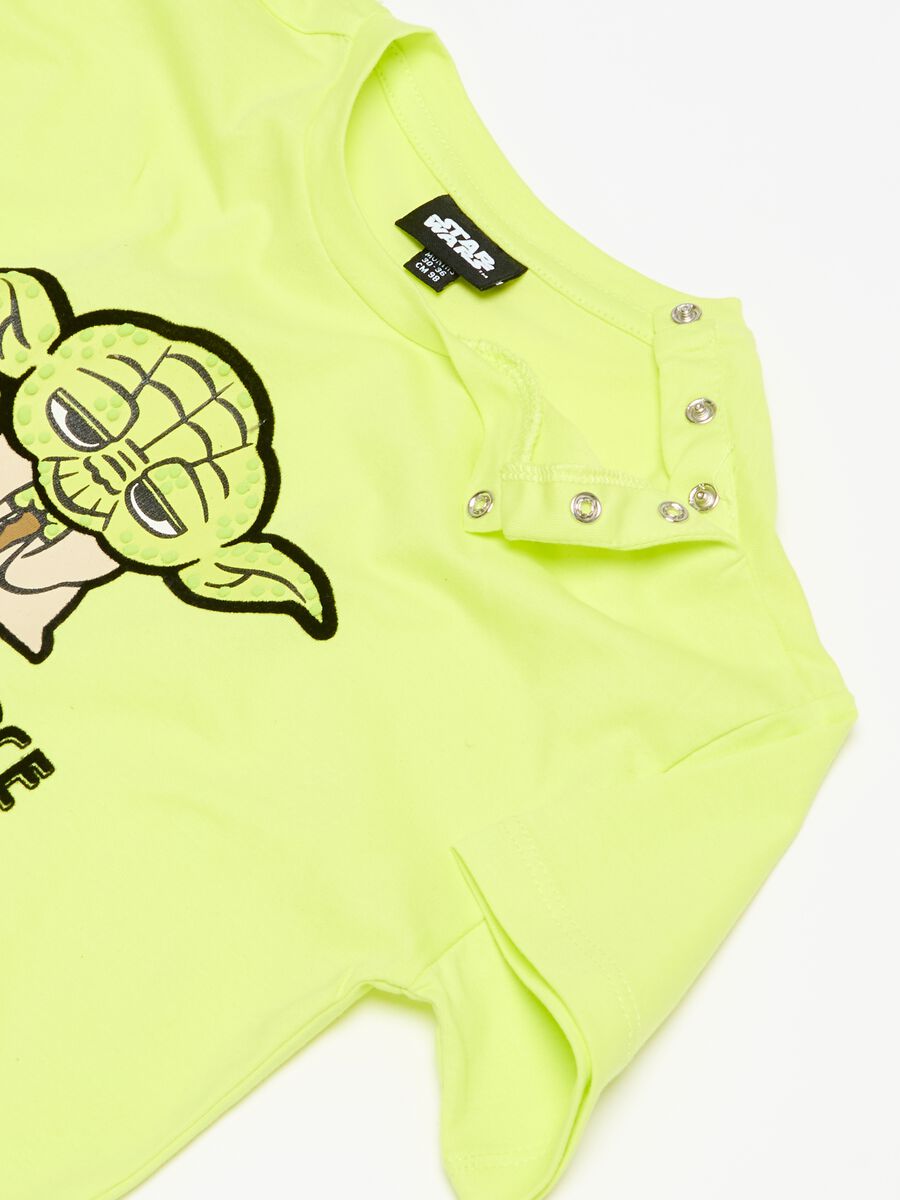 T-shirt in cotone con stampa Yoda_2
