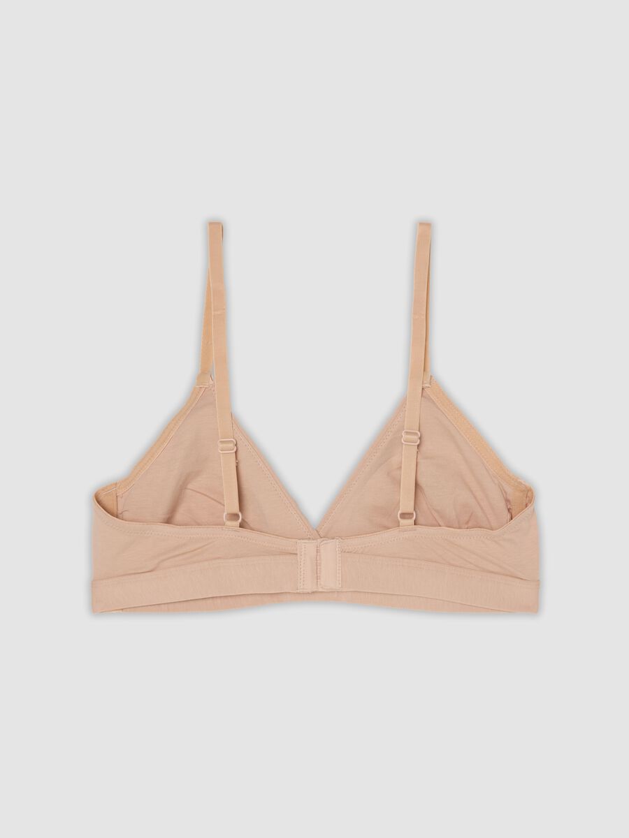 Reggiseno a triangolo beige in cotone organico e viscosa elasticizzata_2