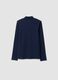 Midnight blue organic cotton roll-neck jumper_1