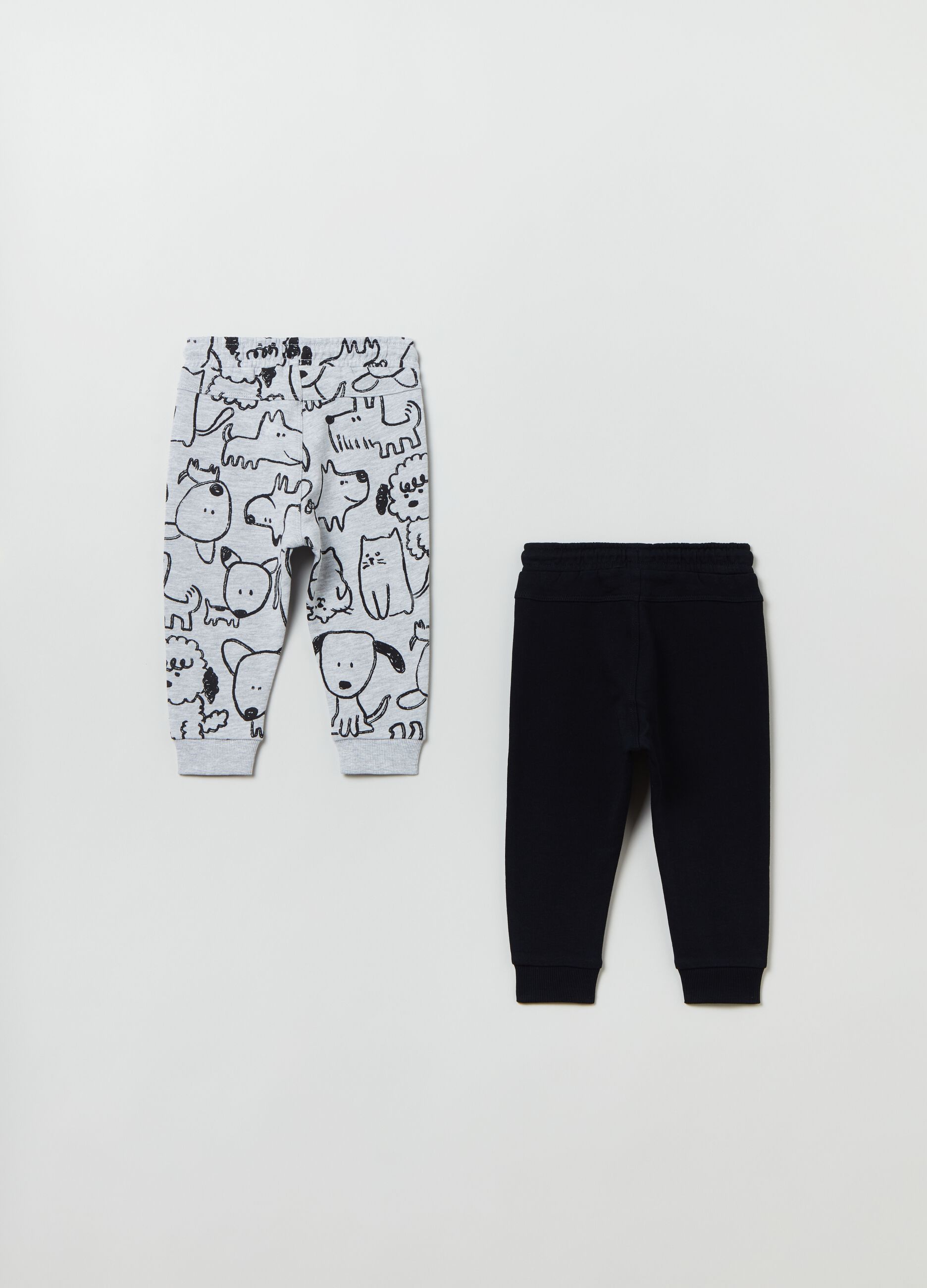 Bipack joggers in felpa con coulisse_1