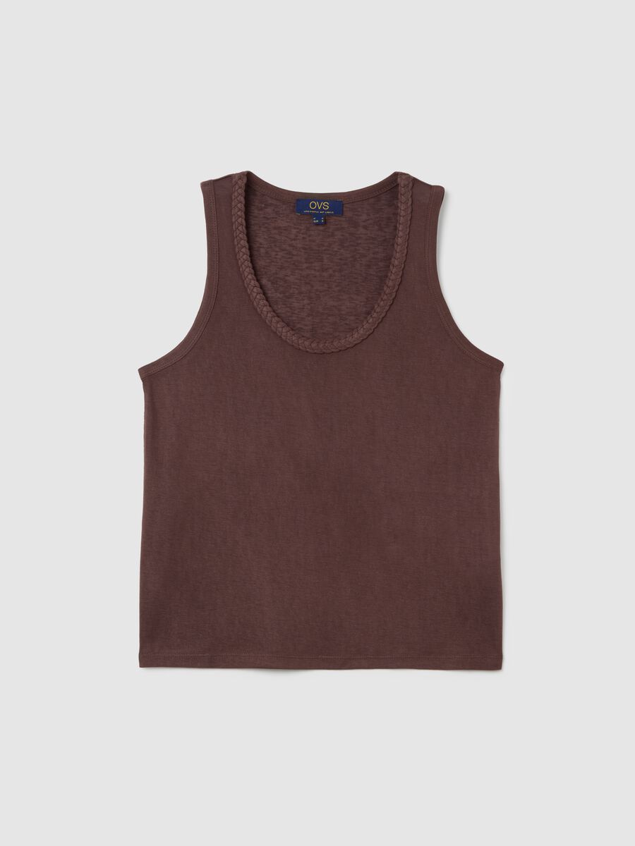 Brown Jersey Tank Top_4