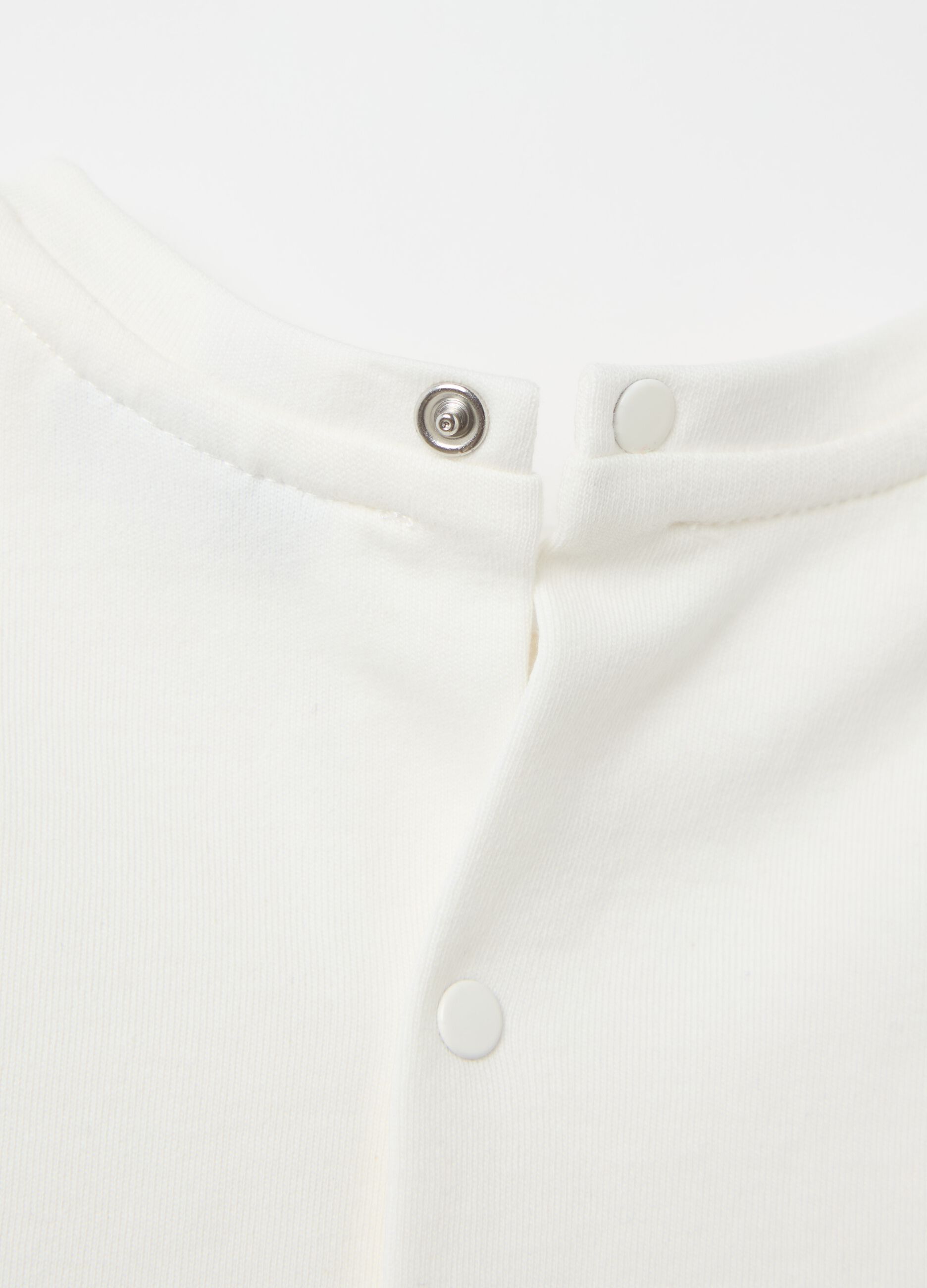 Cotton T-shirt with print and long sleeves