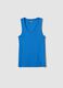 Blue pure cotton vest top_0