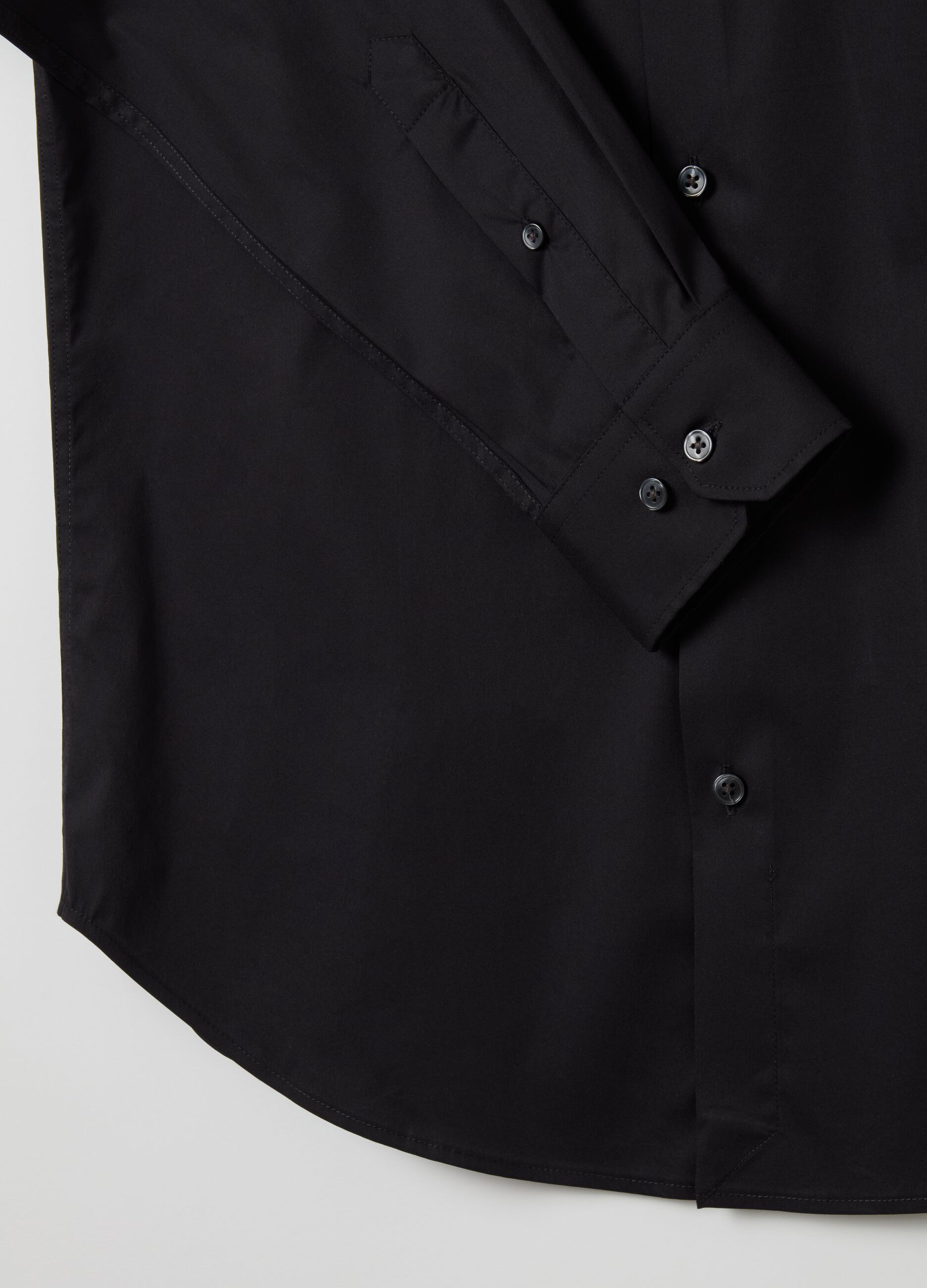 Camicia slim fit stretch tinta unita
