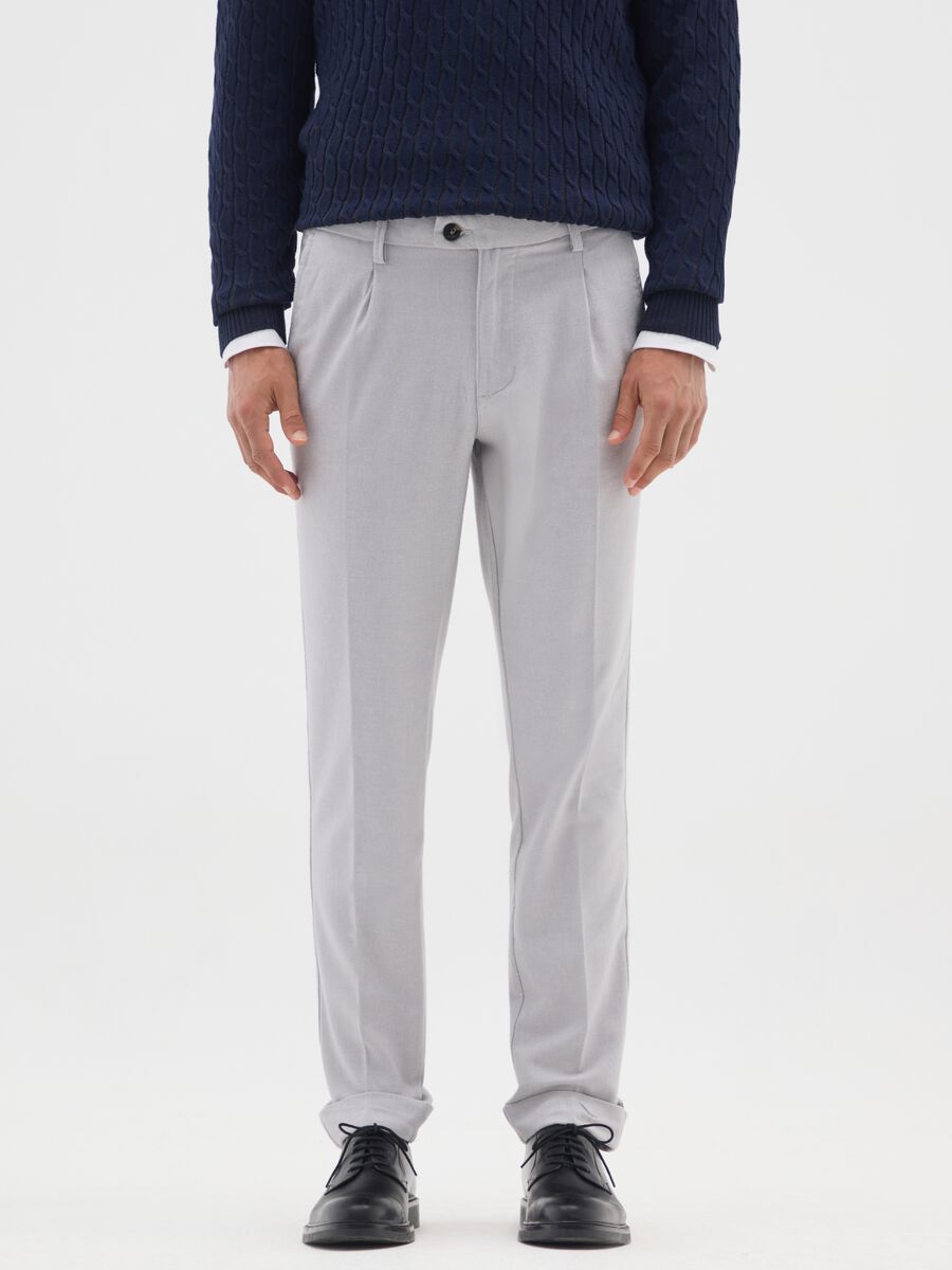 Pantaloni chino grigi comfort fit_1