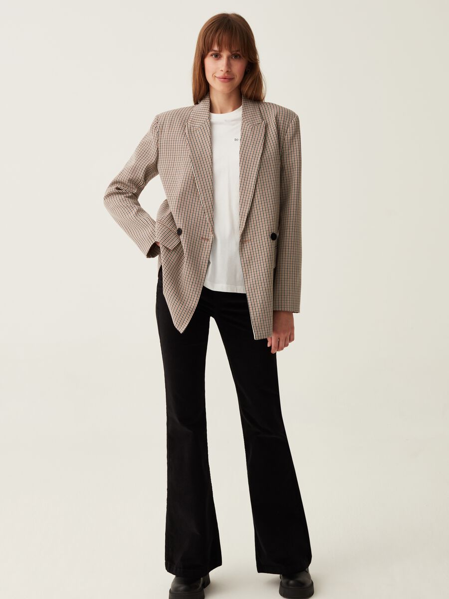 Pantaloni flare fit in corduroy_1
