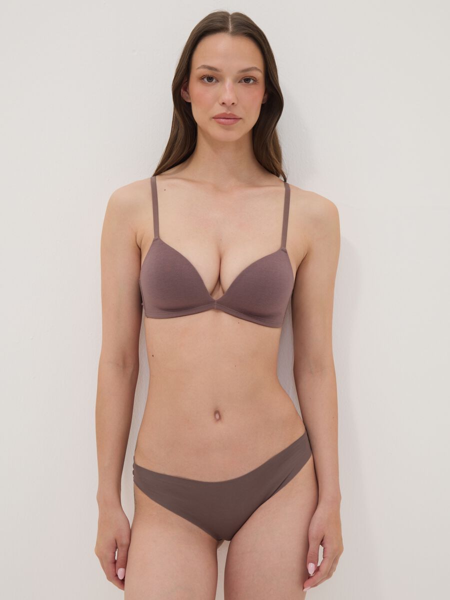 Reggiseno grigio imbottito in cotone organico_1