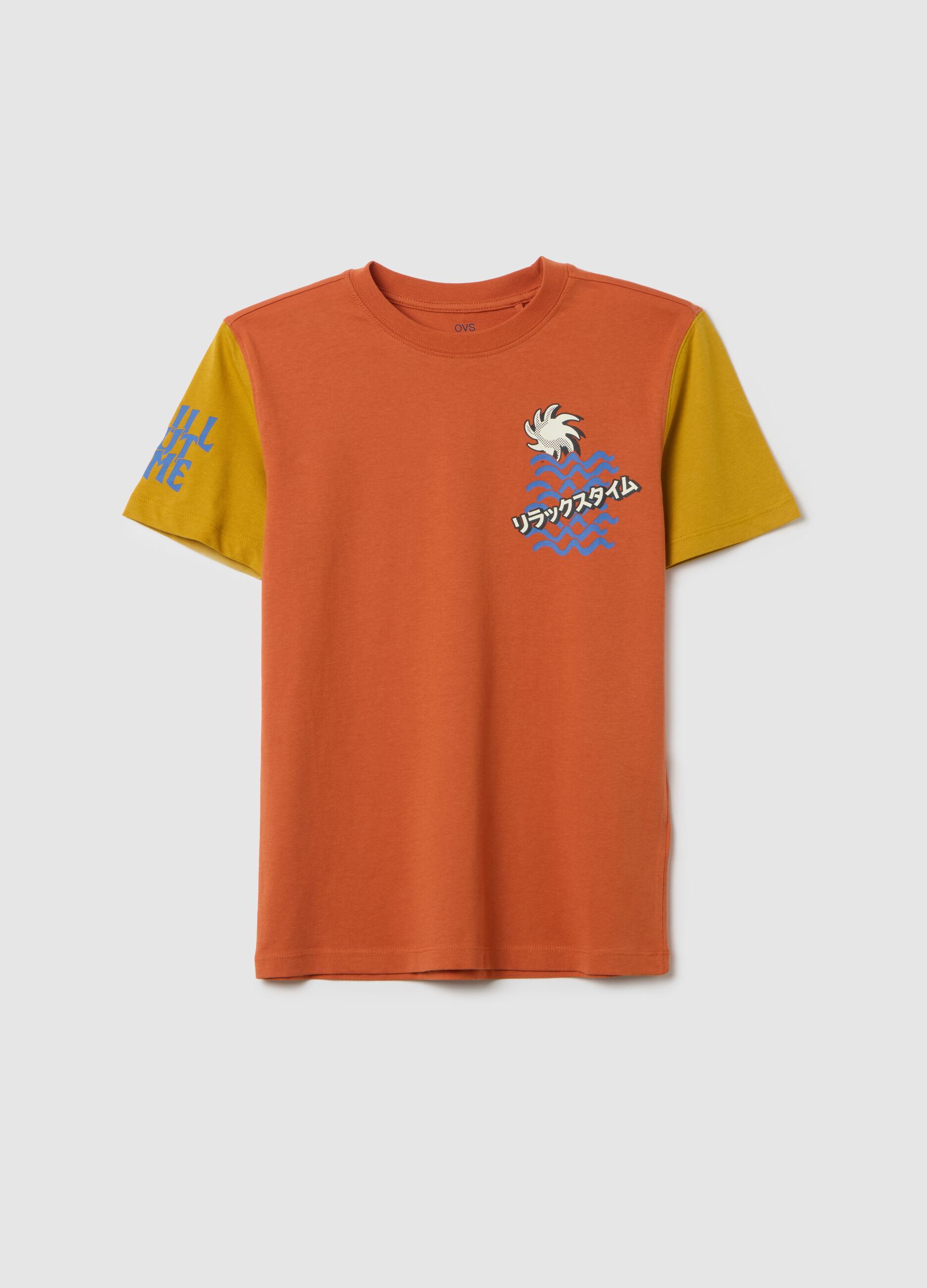 Boy's multicolour pure cotton regular fit T-shirt