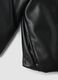 Black padded zip-up jacket for girls_3