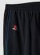 Black PlayStation fitness trousers with contrast piping_5