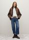 Brown scarf with floral details_3