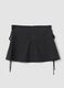 Grey stretch viscose pinstripe skirt_5