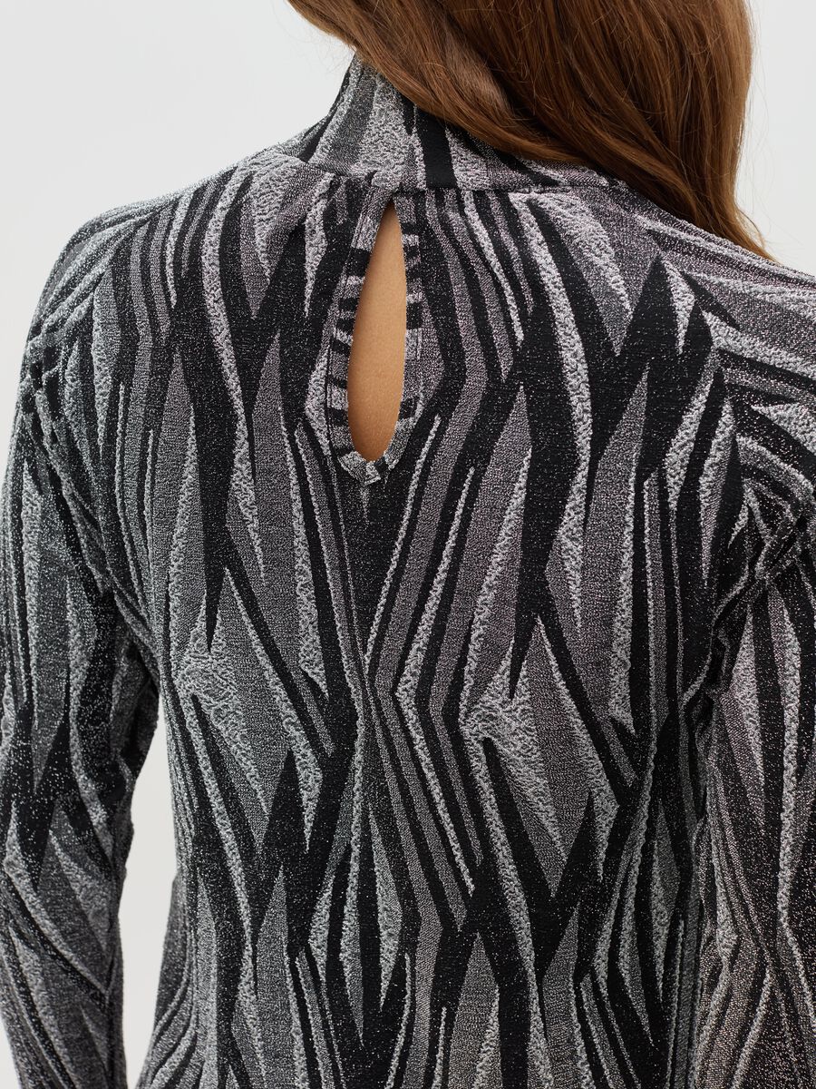 T-shirt with geometric pattern with lurex_2