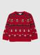 Red Christmas jumper for children regular fit_0