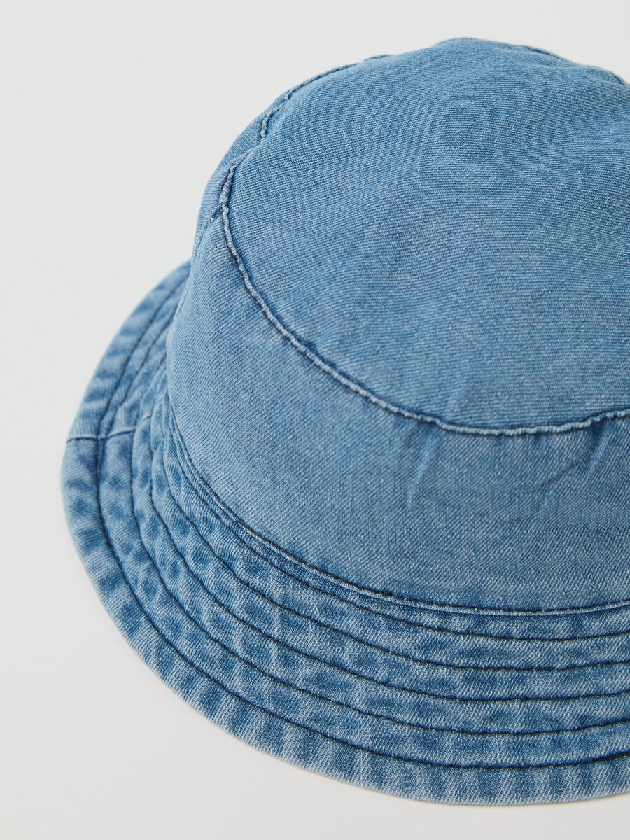 Denim hat with Minnie and Mickey Mouse embroidery_1