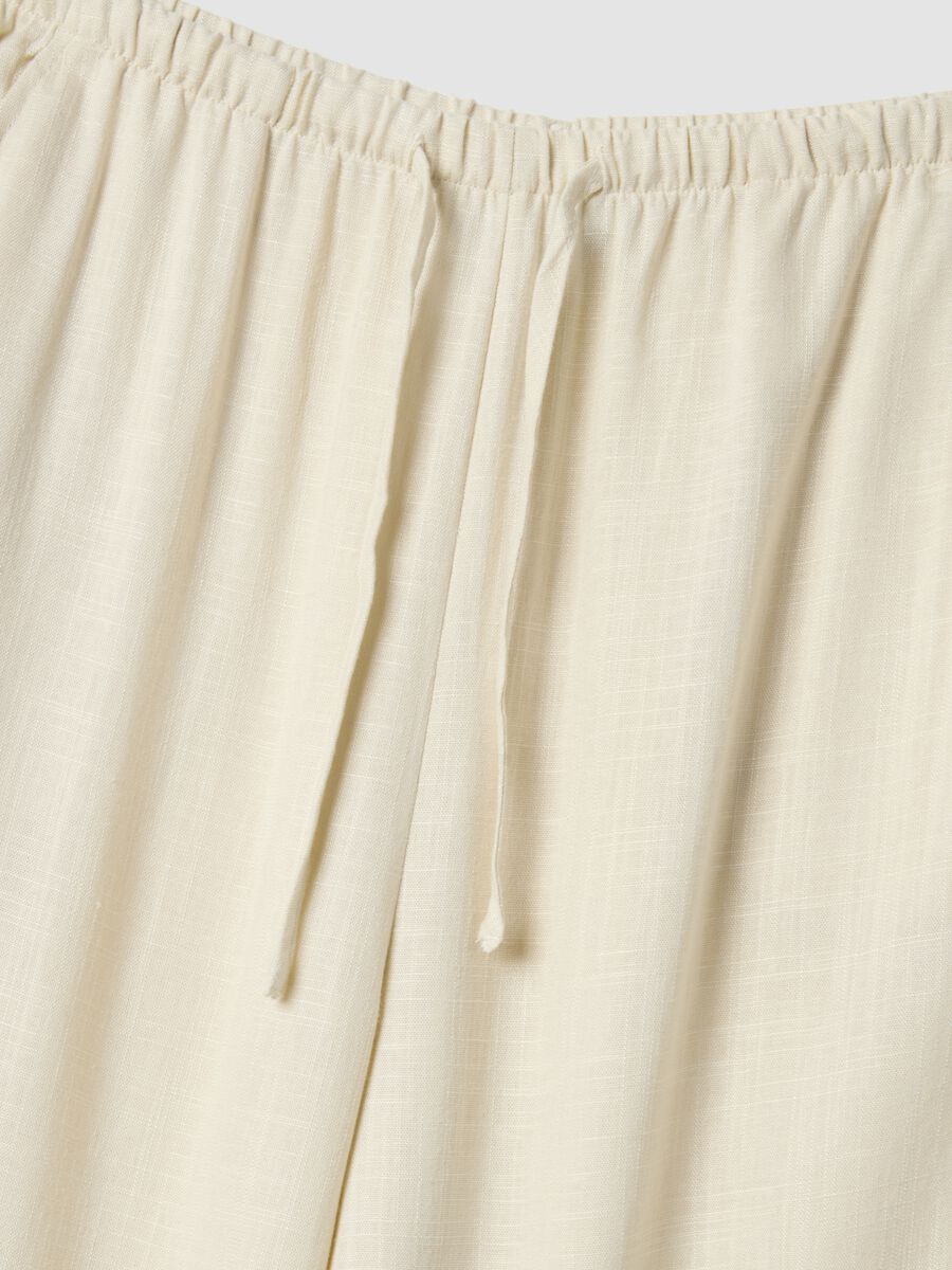 Beige viscose and linen-blend relaxed-fit jogger trousers_5