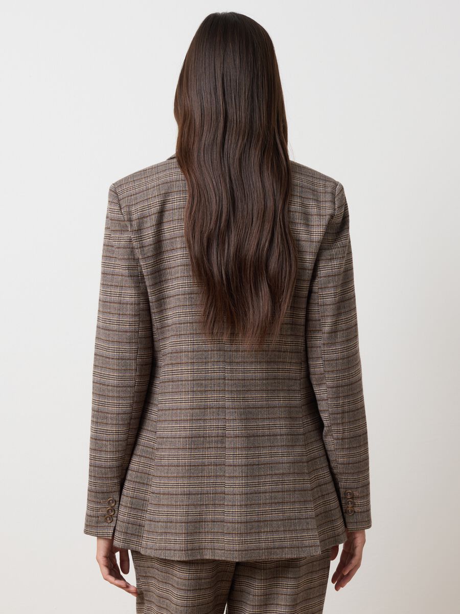 Brown blazer in stretch fabric_3