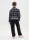 Boys' black cotton blend cargo trousers_1