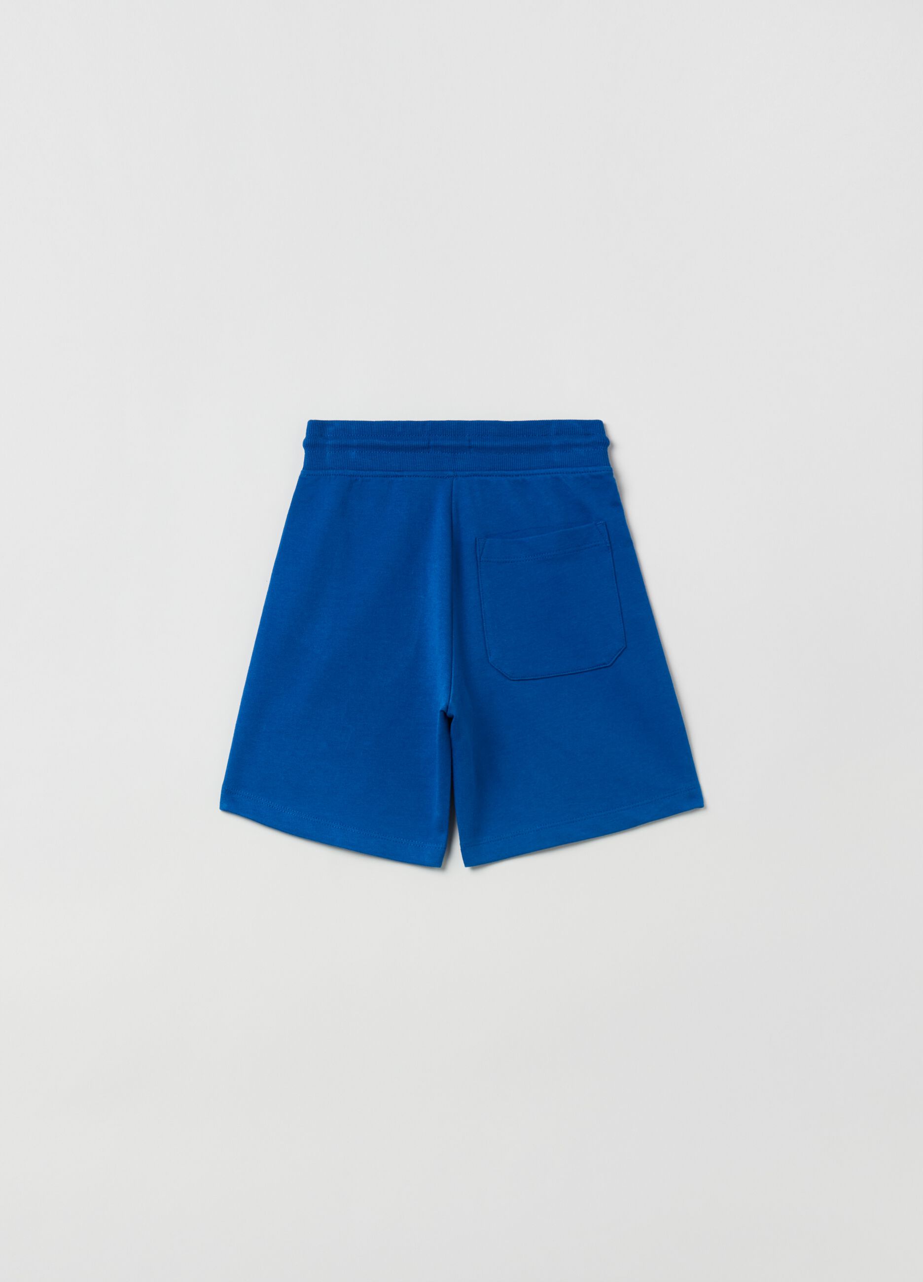 Bermuda jogger con ricamo lettering_1