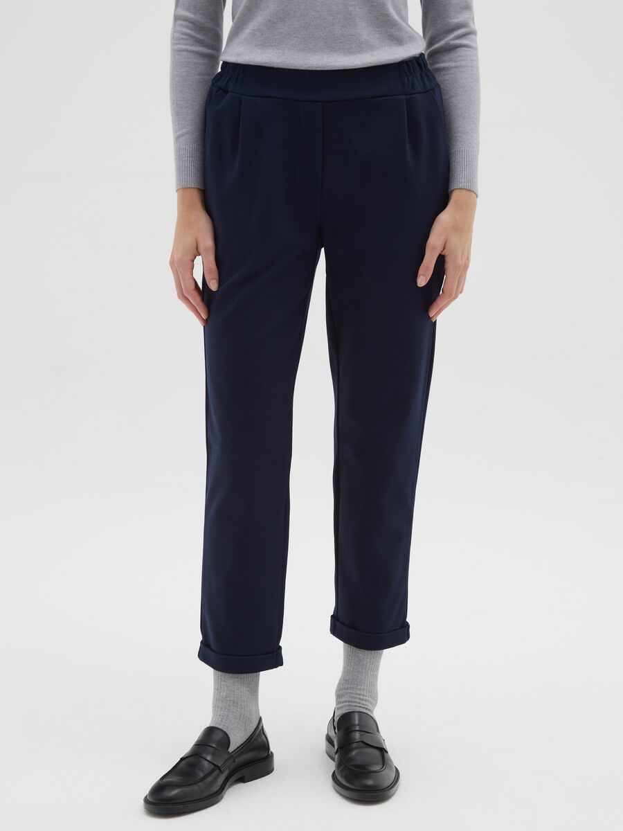 Pantaloni blu regular fit_1