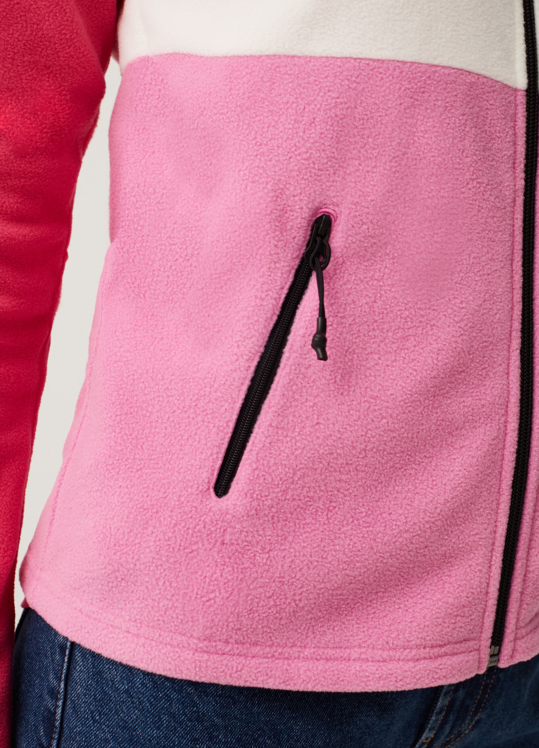 Full-zip in pile color block_3