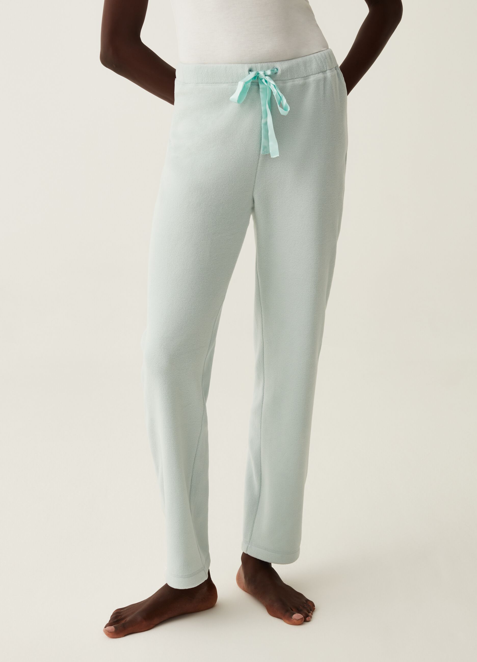 Pantalone pigiama lungo in pile_1
