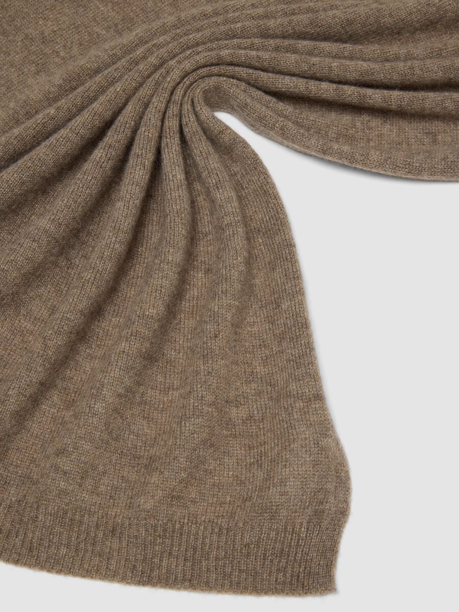 Sciarpa beige in puro cashmere_3