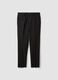 Black regular-fit formal trousers in stretch viscose_4